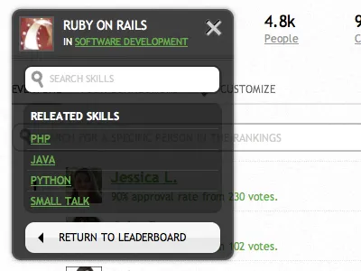 Selected css3 dropdown live search navigation rgba