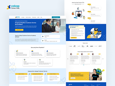 Cakap Customer Service Academy - Landing Page academy blue cakap career customer service design landing page ui ux web web design