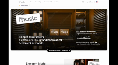 Skoleom Music animation music skoleom social ui webdesign