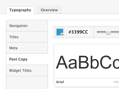 Type Management obox wordpress