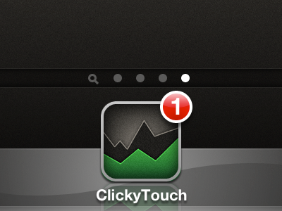 ClickyTouch 1.3 Teaser black chart green ipad iphone