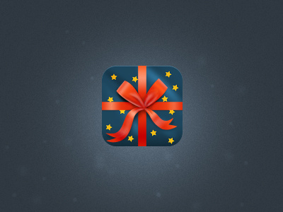 Christmas present blue christmas icon iphone present red ribbon