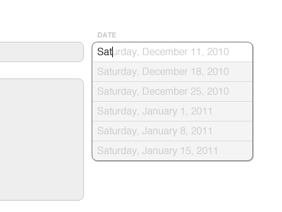 Typing Sat| calendar form personal ui