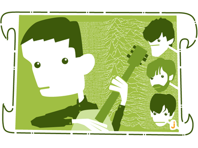 j is for... abcs alphabet green illustration indie rock kids monochromatic rock