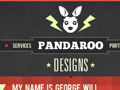 Pandaroo Designs black dark pandaroo portfolio red