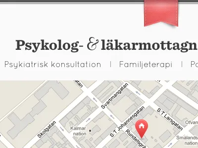 Client WIP map marker ribbon rockdots swedish typography