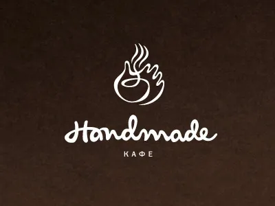 Handmade cafe branding cafe hand handmade logo typography