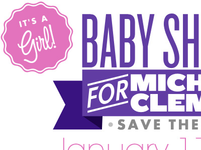 Save The Date baby shower invitation