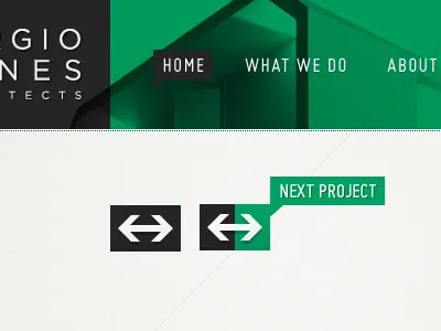 Sergio Nunes Arcitects architect arrow green hover