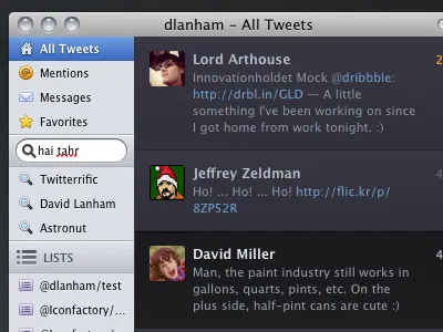 Sidebar in action iconfactory icons twitterrrific