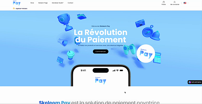 Skoleom Pay 3d animation branding motion graphics pay payment skoleom spline ui