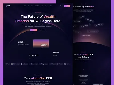 Crypto Wallet Landing Page Design - Defi crypto crypto landing page crypto wallet crypto wallet design landing page landing page design landingpage ui uix wallet landing page web design website websitedesign