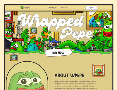 PEPE MEME COIN WEBSITE UI/UX meme meme coin meme coin landing page meme coin website meme token meme token website meme website pepe pepe website