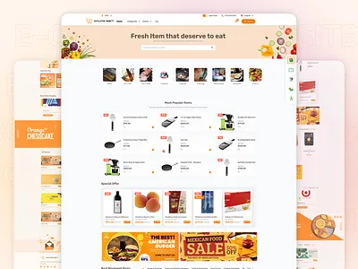 e-Commerce Website branding buy cart ecommerce mart sell ui