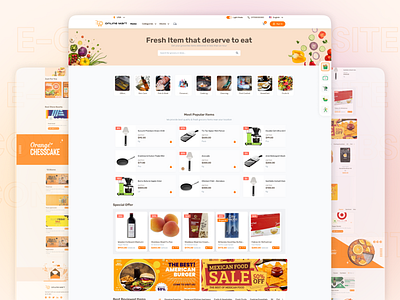 e-Commerce Website branding buy cart ecommerce mart sell ui