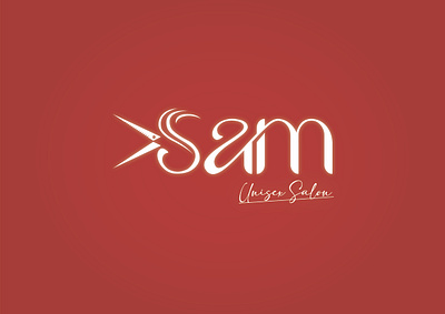 DESIGN | LOGO | BANNER | CARD | SAM UNISEX SALON banner graphic design illustration logo
