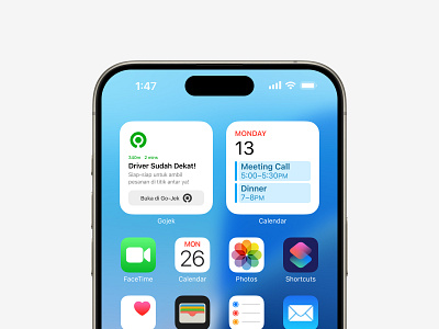 Real-Time Driver Tracker Widget - Go-Jek App Redesign app tracker components design figma food delivery ios widget phone widget real time tracker ui uiux ux widget