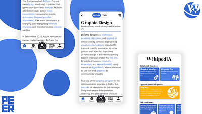 Wikipedia Mobile Redesign design graphic design homescreen logo mobile redesign ui ux wikipedia