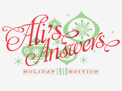 Ali's Answers holiday ornaments type