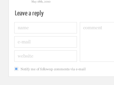 2011 Blog: Comment Detail 2011 blog clean comments detail minimal wordpress