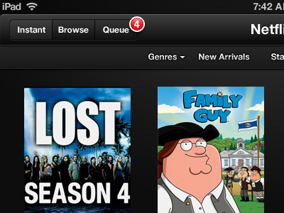 Netflix family guy ipad lost mockup netflix ui