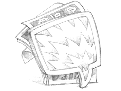 ComicBunch Icon Sketch bunch comic icon reader sketch wip