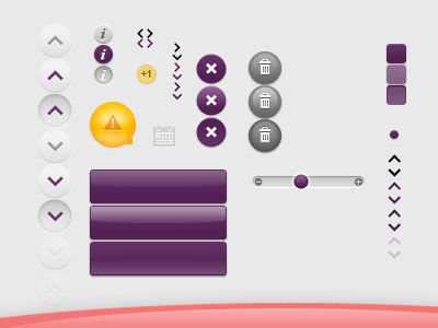 UI elements arrow button error icons interface slider ui