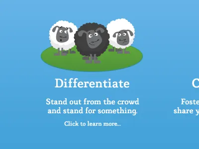 Sheep in the Grass black blue green illustration vector white