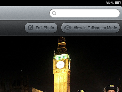 Another Shot of the Secret Project apple big ben black button grey ipad ui