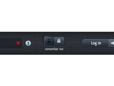 Login Bar button design fireworks login remember me rocker switch vector web
