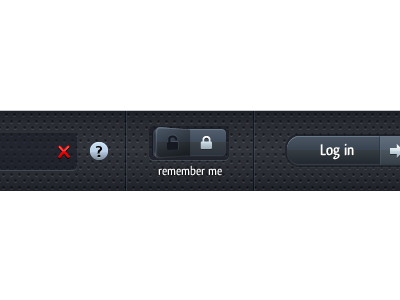 Login Bar button design fireworks login remember me rocker switch vector web
