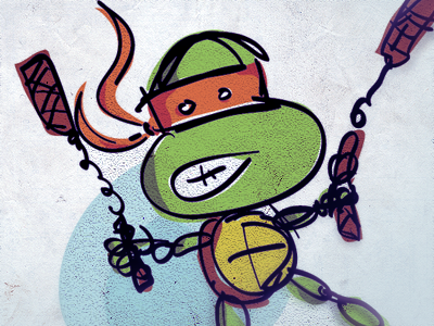 Michaelangelo power! turtle