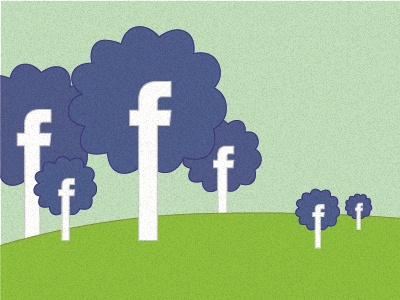 Facebook blue facebook green