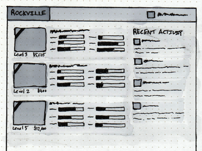 Rockville Sketch rockville sketch wireframe