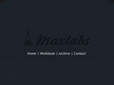 Maxlabs.de v2 Footer - Logo blue footer icon letterpress pattern typography web white