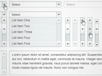 Scroll and Dropdowns dropdown interaction interface list scroll scrollbar textbox ui