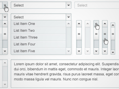 Scroll and Dropdowns dropdown interaction interface list scroll scrollbar textbox ui