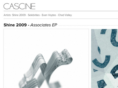 Cascine Redux typography web redesign