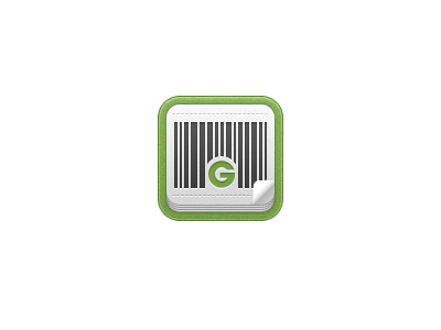 Groupon Merchant Redemption App Icon barcode design green icon iphone