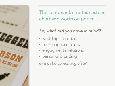 custom & charming website