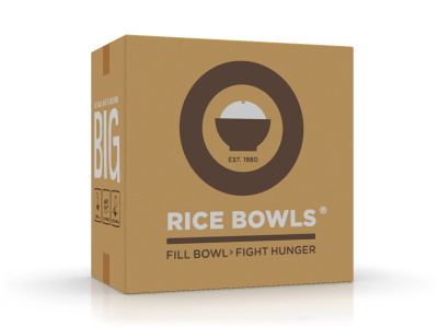 Rice Bowls (shipping box) design brand branding brown clean concept design gotham icon illustration logo map