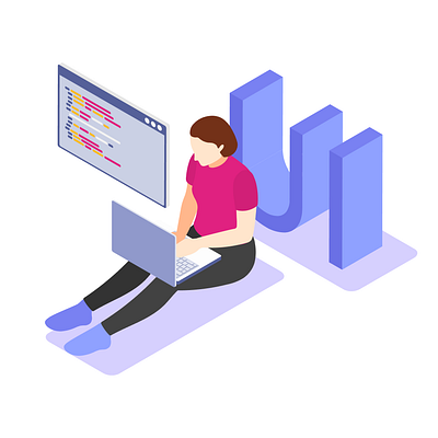 UX UI AI isometric illustrations design graphic design illustration ui