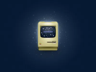 All I want for Christmas all i want for christmas apple christmas first mac macintosh snow snowflake vintage
