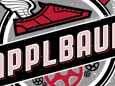 Final Poster gears illustration logo shoe