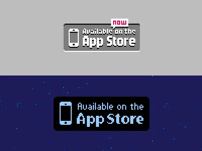 Two takes on the App Store button 8bit app store apple ios pixel retro