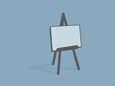 Blank Canvas blue canvas easel identity monochrome