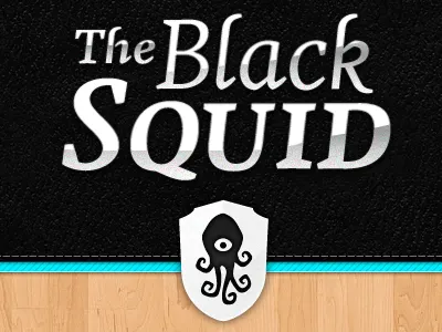 The squid, textured - Kinda... black blue brown leather metal squid texture wood