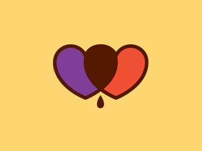 Bleeding Hearts heart icon illustration logo