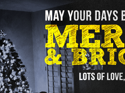 Merry & Bright Holiday Email christmas texture typography