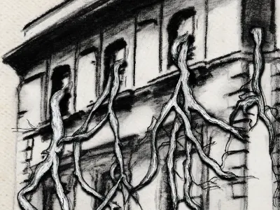 Flowerpot Sessions Artwork artwork cover dark grunge hand drawn music print roots sketch